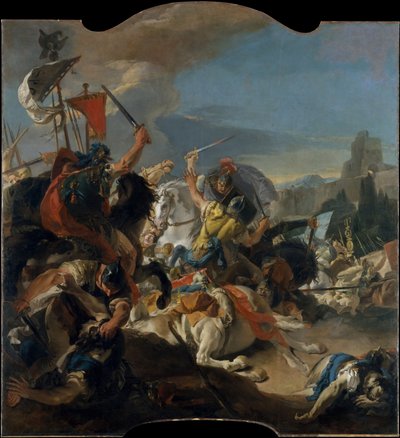 Afbeelding van de Slag bij Vercellae door Giovanni Battista Tiepolo